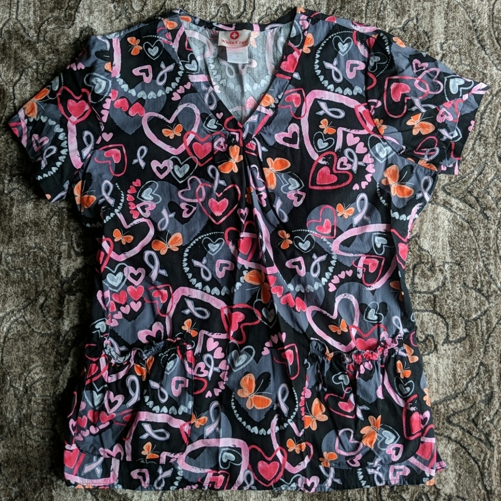 Breast cancer scrub top!